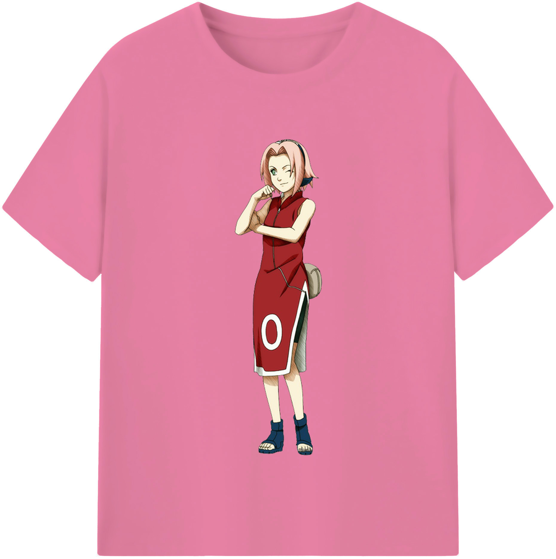 （画像用） NARUTO -ナルト- 春野サクラ Haruno Sakura 綿100％半袖Tシャツ（フロントプリント）